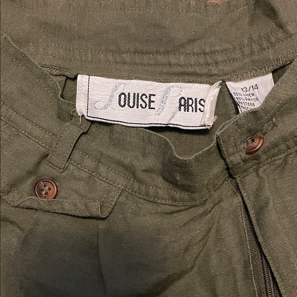 Vintage High Waist Green Women's Shorts